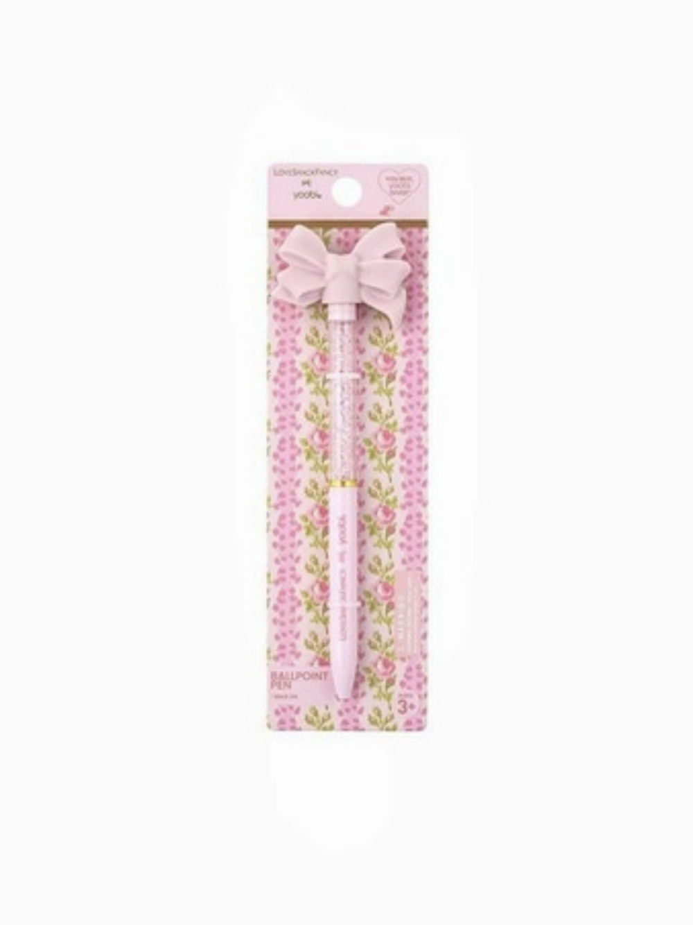 LoveShackFancy x Yoobi Pink Bow Ballpoint Pen